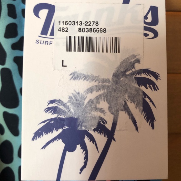 TRUNKS SURF & SWIM CO. NWT MEN’S SWIM SHORT OMBRÉ LEOPARD 3 POCKETS SIZE LARGE - Picture 3 of 8